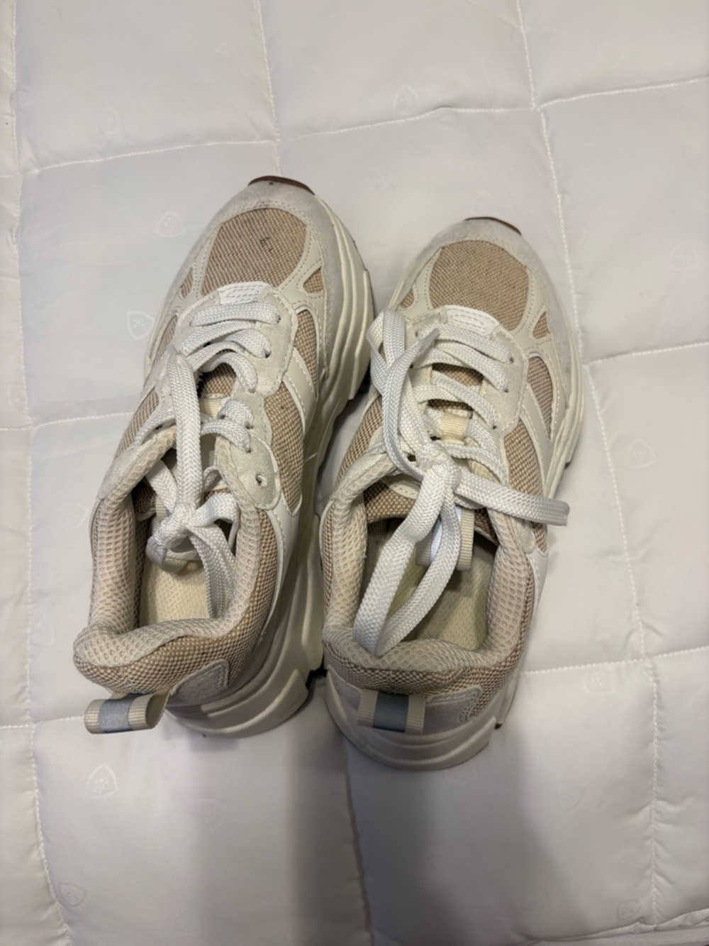 H&M Beige and White Chunky Sneakers